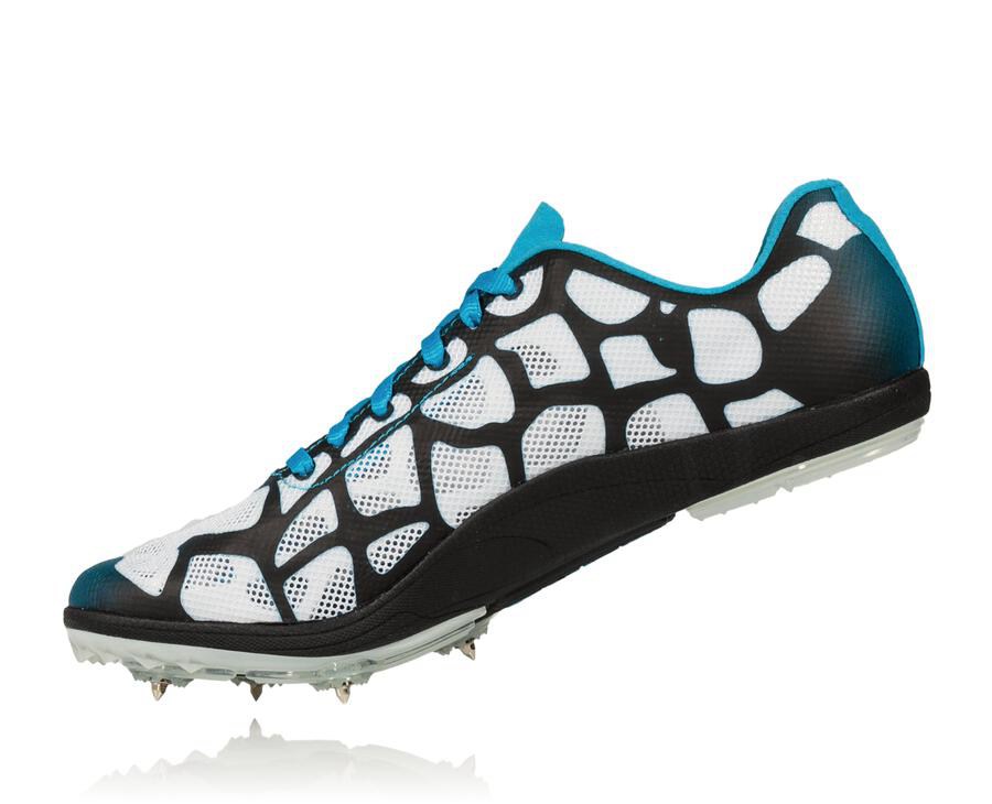 Hoka One One Mens Spikes - Rocket X - White/Blue - GWNQ12835